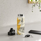 Abstract Minimal Musical Instrument 5 Water Bottle Gallery Image 4