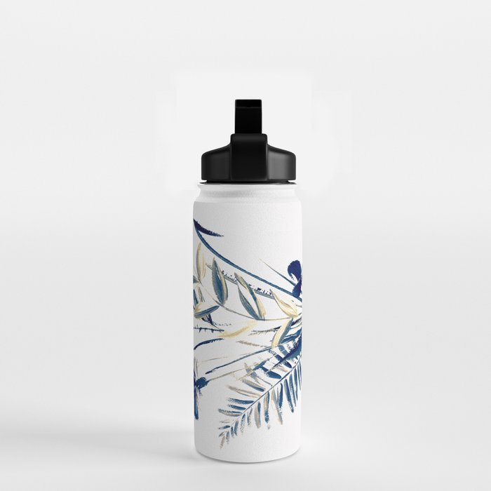 Blue flowers Water Bottle Gallery Image 2