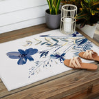 Blue flowers Outdoor Rug Gallery Image 2