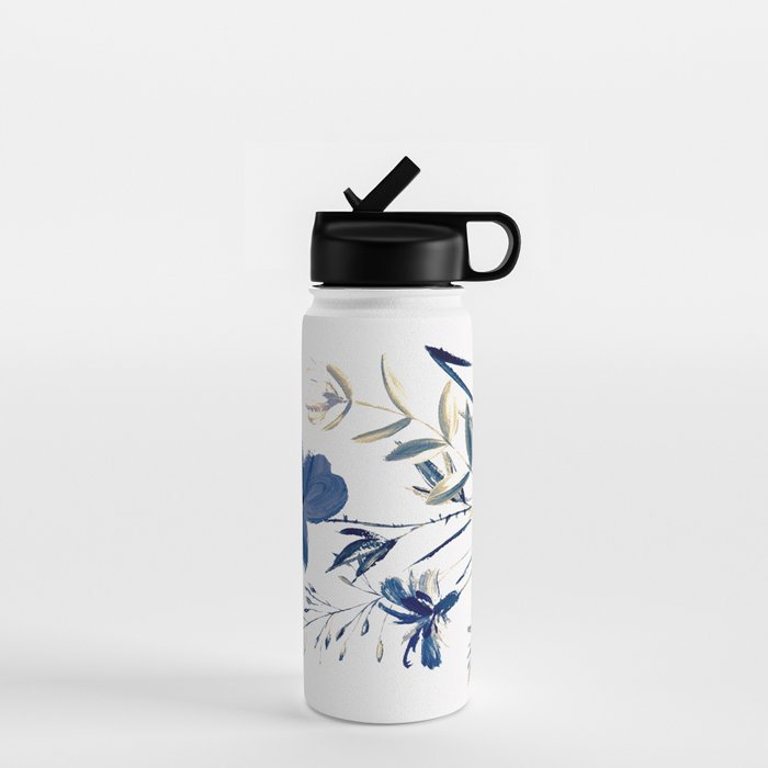 Blue flowers Water Bottle Gallery Image 1