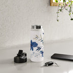 Blue flowers Water Bottle Gallery Image 4