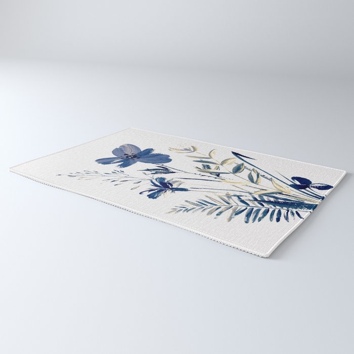 Blue flowers Rug Gallery Image 3
