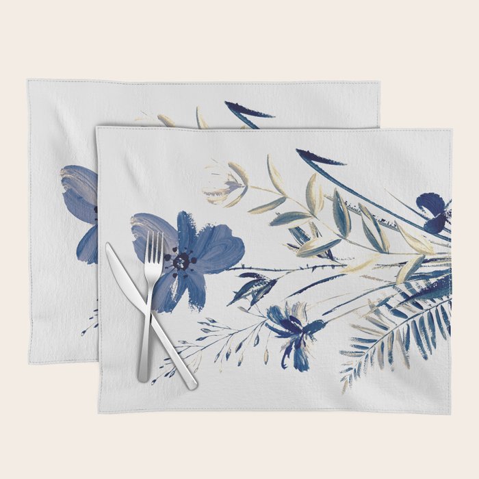 Blue flowers Placemat Gallery Image 1