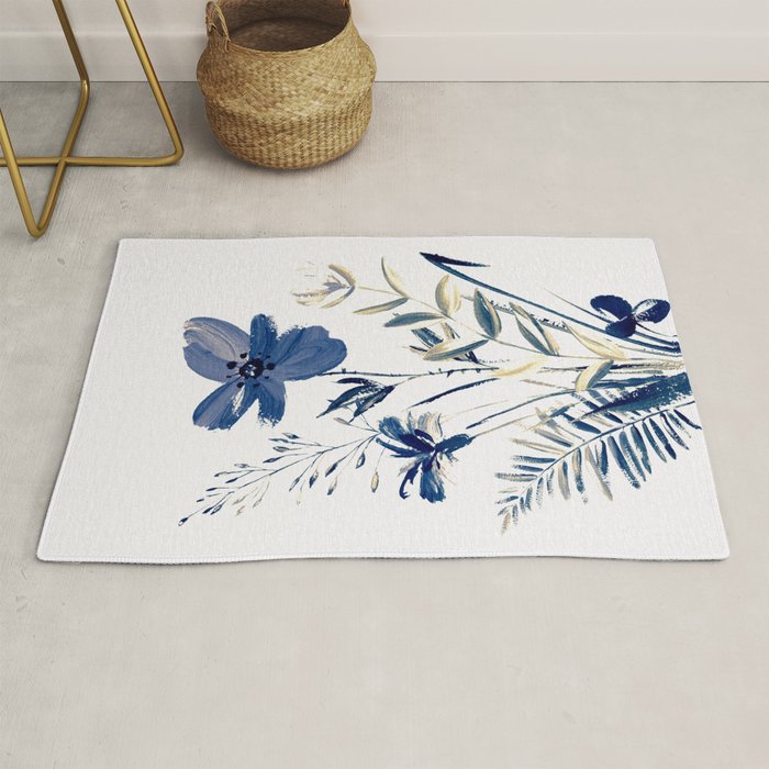 Blue flowers Rug Gallery Image 1