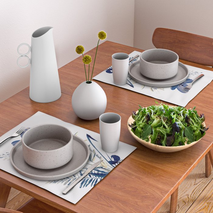 Blue flowers Placemat Gallery Image 2