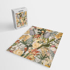 Vintage Tropical Flower And Bird Garden Jigsaw Puzzle Gallery Image 2