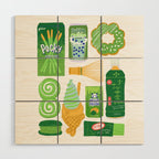 Matcha Green Tea Snacks Wood Wall Art Gallery Image 1