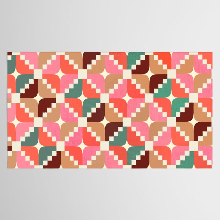 Winter Retro Quilt Pattern Tablecloth Gallery Image 2