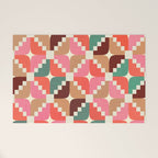 Winter Retro Quilt Pattern Welcome Mat Gallery Image 1