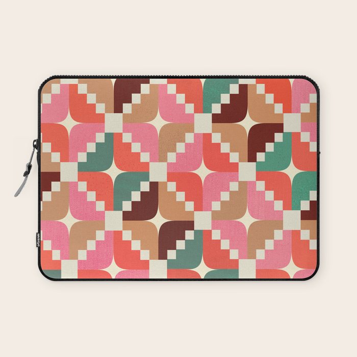 Winter Retro Quilt Pattern Laptop Sleeve Gallery Image 1