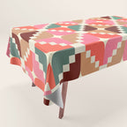 Winter Retro Quilt Pattern Tablecloth Gallery Image 1