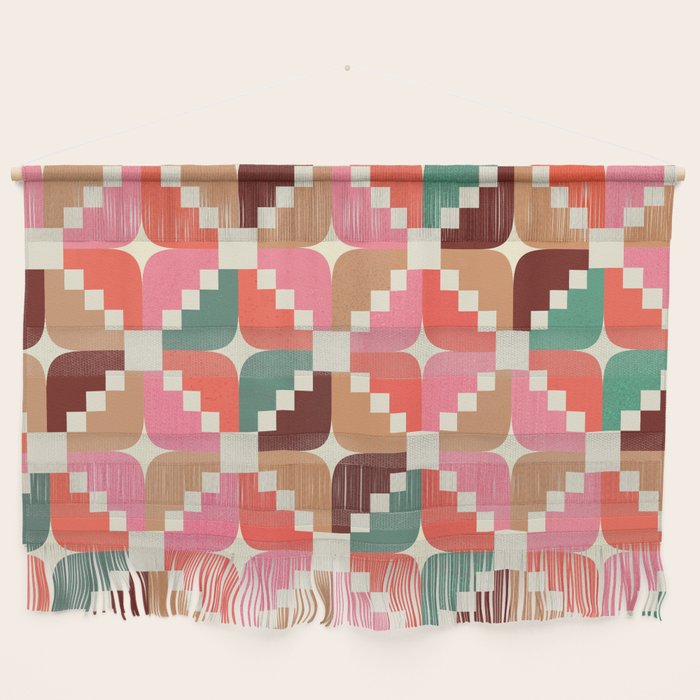 Winter Retro Quilt Pattern Wall Hanging Gallery Image 1