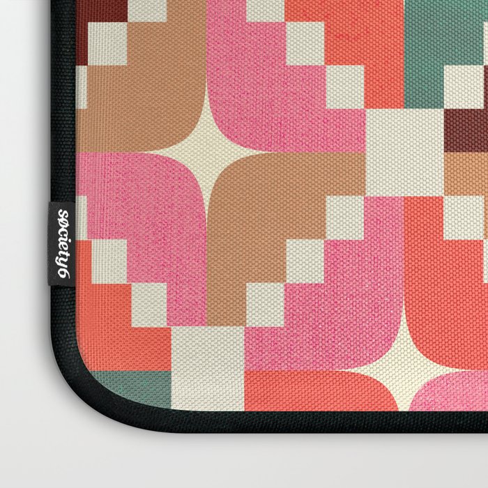 Winter Retro Quilt Pattern Laptop Sleeve Gallery Image 3