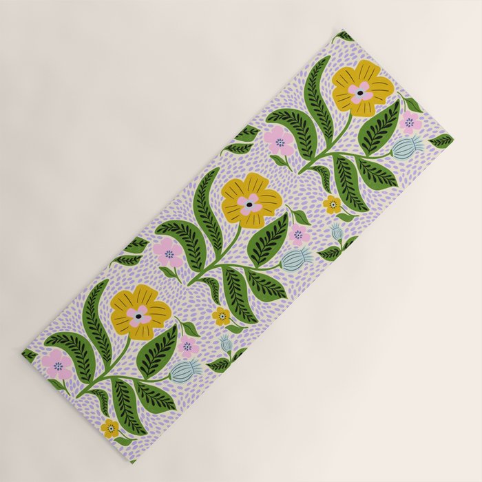 Retro Groovy Flower  Yoga Mat Gallery Image 1