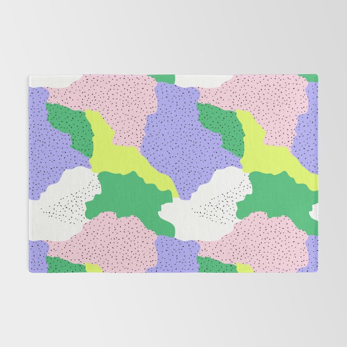 Abstract colorful retro 90s art pattern Rug Gallery Image 2