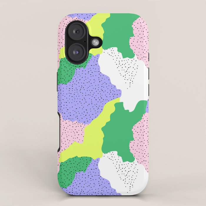 Abstract colorful retro 90s art pattern iPhone Case Gallery Image 1