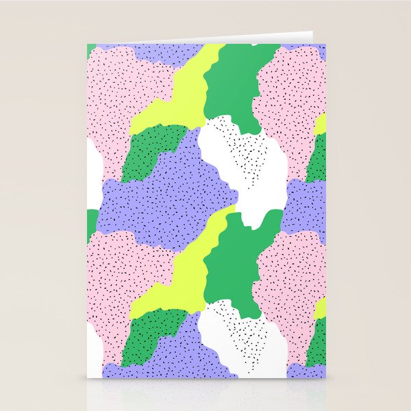 Abstract colorful retro 90s art pattern Stationery Card Gallery Image 1