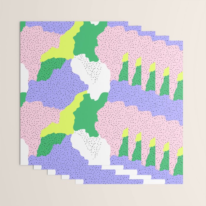 Abstract colorful retro 90s art pattern Wrapping Paper Gallery Image 3
