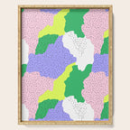 Abstract colorful retro 90s art pattern Serving Tray Gallery Image 1