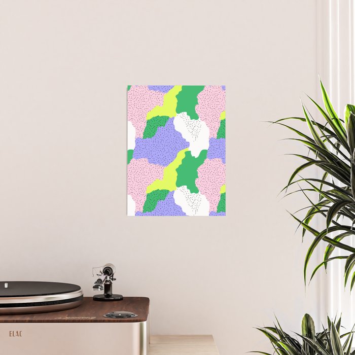 Abstract colorful retro 90s art pattern Poster Gallery Image 2