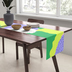 Abstract colorful retro 90s art pattern Table Runner Gallery Image 2