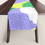 Abstract colorful retro 90s art pattern Table Runner Gallery Image 1