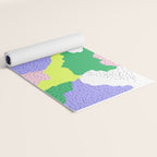 Abstract colorful retro 90s art pattern Yoga Mat Gallery Image 2