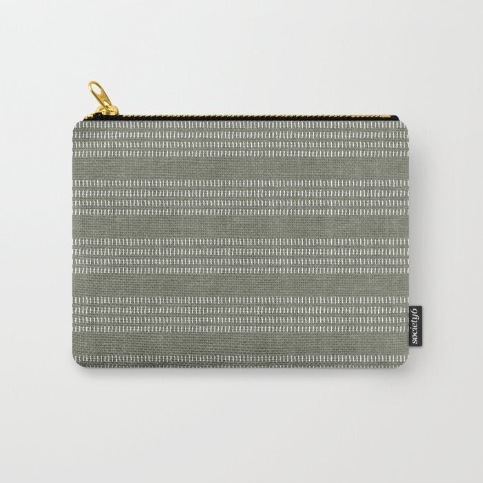 farmhouse stitch - olive Carry All Pouch Gallery Image 1