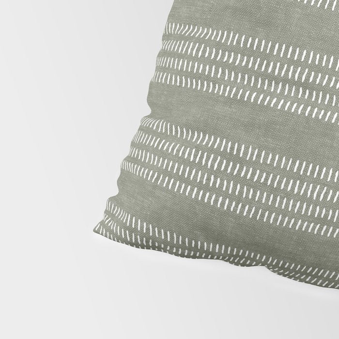 farmhouse stitch - olive Pillow Sham Gallery Image 4