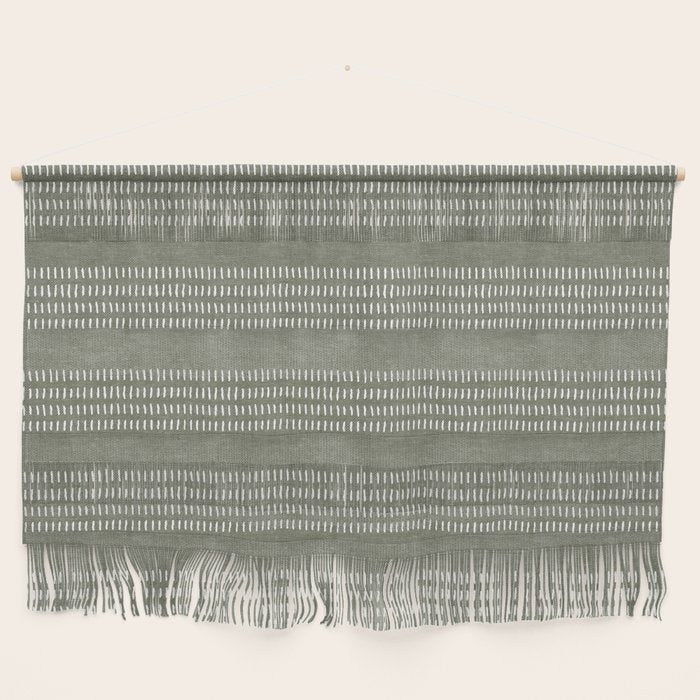 farmhouse stitch - olive Wall Hanging Gallery Image 1