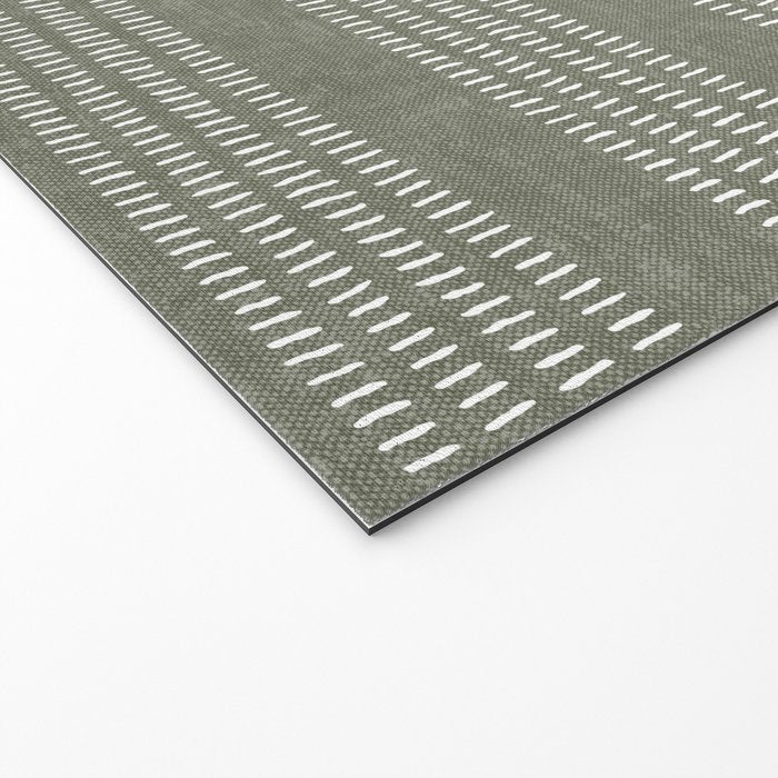 farmhouse stitch - olive Welcome Mat Gallery Image 2