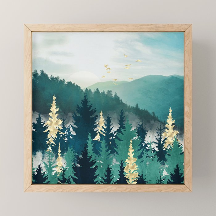Blue Forest Mist Mini Art Print Gallery Image 1