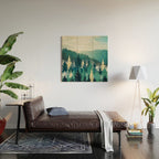 Blue Forest Mist Wood Wall Art Gallery Image 2