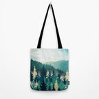 Blue Forest Mist Tote Bag Gallery Image 2