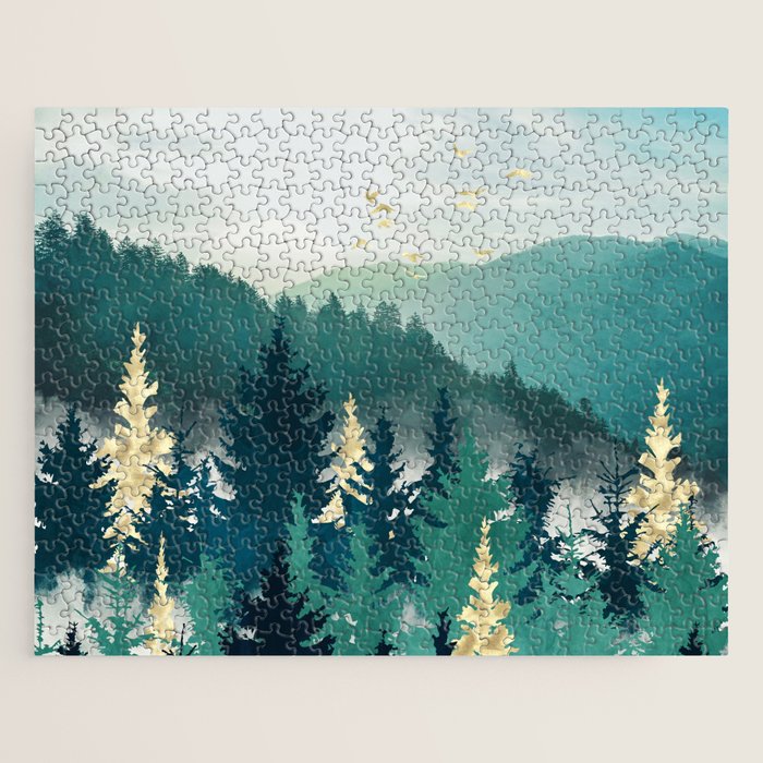 Blue Forest Mist Jigsaw Puzzle Gallery Image 1
