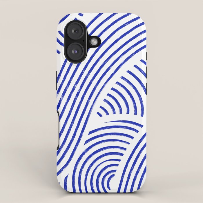 blue summer lines iPhone Case Gallery Image 1