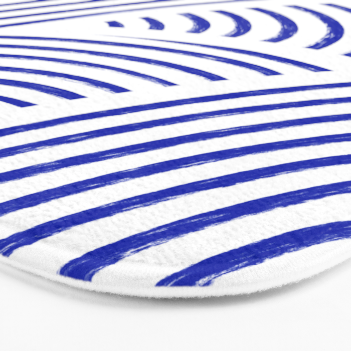 blue summer lines Bath Mat Gallery Image 3