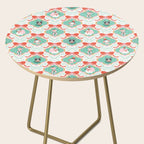Christmas Dogs Festive Furry Holiday Ornaments Damask Pastel Green Side Table Gallery Image 2