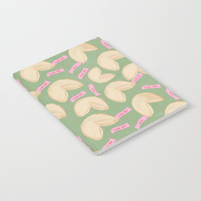 Love Fortune Cookies Matcha Green  Notebook Gallery Image 2