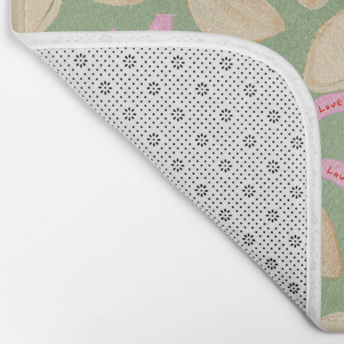 Love Fortune Cookies Matcha Green  Bath Mat Gallery Image 2