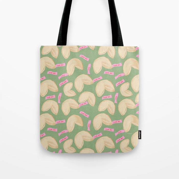 Love Fortune Cookies Matcha Green  Tote Bag Gallery Image 1