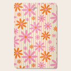  Retro 70s Groovy Daisy Pattern with Stripes, Hot Orange and Pink Cutting Board Gallery Image 1