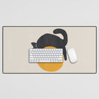 Cat with ball Desk Mat Gallery Image 1