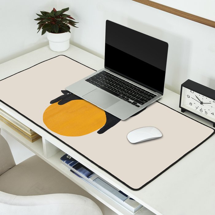 Cat with ball Desk Mat Gallery Image 2