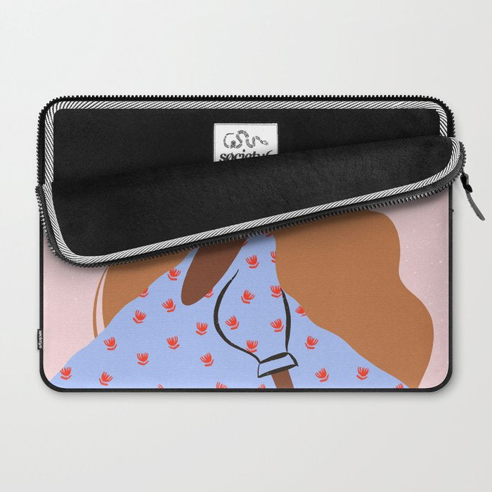Woman Looking Back Laptop Sleeve Gallery Image 2