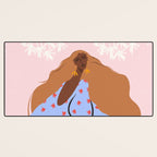 Woman Looking Back Desk Mat Gallery Image 3