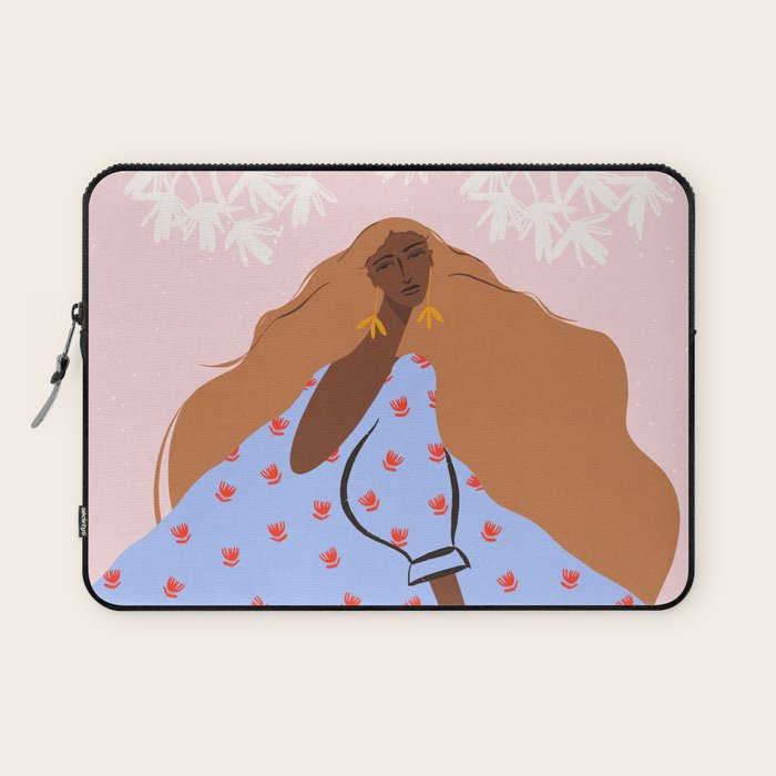 Woman Looking Back Laptop Sleeve Gallery Image 1