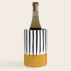 (White Background) Mid Century Modern Minimalist Rothko Inspired Color Field With Lines Geometric Style  Wine Chiller Gallery Image 1