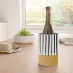 (White Background) Mid Century Modern Minimalist Rothko Inspired Color Field With Lines Geometric Style  Wine Chiller Gallery Image 4