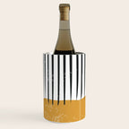 (White Background) Mid Century Modern Minimalist Rothko Inspired Color Field With Lines Geometric Style  Wine Chiller Gallery Image 2